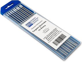 img 2 attached to 🔥 TIG Welding Tungsten Electrodes - 10-Pack of 0.8% Zirconiated (White, WZ8) - Size 3/32