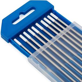 img 1 attached to 🔥 TIG Welding Tungsten Electrodes - 10-Pack of 0.8% Zirconiated (White, WZ8) - Size 3/32