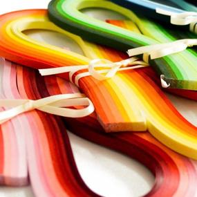 img 3 attached to 🌈 JUYA Multi-Color Quilling Strips Set - 720 Strips, 36 Vibrant Colors, 54cm Length/Strip, 3mm Width