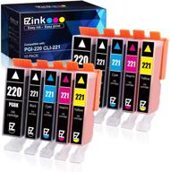 🖨️ e-z ink (tm) compatible ink cartridge replacement for canon pgi-220 and cli-221 (pixma mx860 mx870 mp620 mp560) - 10 pack (2 l blk, 2 cyn, 2 mag, 2 yel, 2 s blk) logo