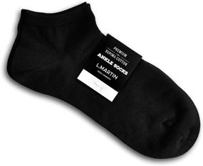 img 4 attached to 🧦 Premium L.Martin Pima Cotton Hiking Running Ankle Socks: Ideal for Men & Women