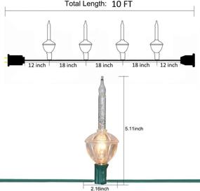 img 3 attached to 🎄 Рождественские пузырьковые огни Romasaty: прозрачные лампочки с серебряной блесткой для праздничного освещения.