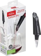 🍷 trudeau maison wine aerator - silver and black | enhance your wine's flavor with style логотип