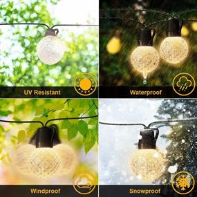 img 1 attached to LAMYAR 50FT Commercial Grade Weatherproof Shatterproof G40 LED Patio String Lights with 1W 20 Globe Bulbs - Ideal for Backyard Garden Bistro Cafe Party Wedding Christmas Decor