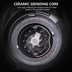 img 3 attached to IRoastec Burr Coffee Grinder: Ceramic Conical Electric with 31 Precise Grinding Settings (5-30S) - One-Touch Rotary Operation