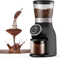 iroastec burr coffee grinder: ceramic conical electric with 31 precise grinding settings (5-30s) - one-touch rotary operation логотип