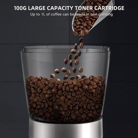 img 1 attached to IRoastec Burr Coffee Grinder: Ceramic Conical Electric with 31 Precise Grinding Settings (5-30S) - One-Touch Rotary Operation