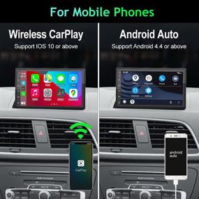 img 1 attached to 🚗 Podofo CarPlay Adapter - Apple Carplay/Android Auto/Wireless USB Dongle - Compatible with Android 4.4+ Car Stereo - USB Connectivity for Touch and Voice Control - Black