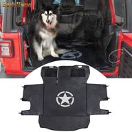 waterproof dog seat covers for 2007-up jeep wrangler jk jl 4-door – heavy duty oxford hammock, stain-resistant, odorless, pet proof logo