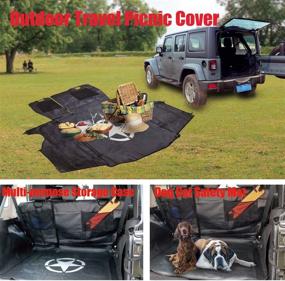 img 2 attached to Waterproof Dog Seat Covers for 2007-UP Jeep Wrangler JK JL 4-Door – Heavy Duty Oxford Hammock, Stain-Resistant, Odorless, Pet Proof