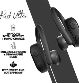 img 2 attached to 🎧 Восстановленные беспроводные наушники Skullcandy Push Ultra True Wireless - Чисто черные: раскройте захватывающий звук внутри ушей