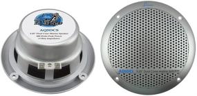 img 1 attached to 🔊 Lanzar 5.25 Inch Marine Speakers - Powerful 2 Way Water Resistant Audio System with 300W Power, Indoor/Outdoor Use - 1 Pair - AQ5DCS (Silver)