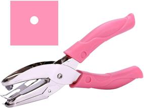 img 4 attached to 📎 School Supplies Paper Punch: 6.2 Inch Handheld Hole Puncher - Large Circle 1/4 inch Diameter, Single Pack