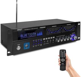 img 4 attached to 2000W 6-Channel Bluetooth Hybrid Home Amplifier - Home Audio Rack Mount Receiver with Radio, USB/AUX/RCA/Mic Inputs, Dual 10 Band EQ, Optical/Coaxial, AC-3, DVD - Pyle PT6060CHAE