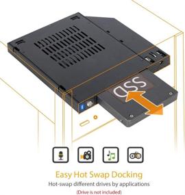 img 3 attached to 📁 Icy Dock 2.5" SATA SSD/HDD Docking: FlexiDOCK MB511SPO-B for Slim ODD Bay (12.7mm) - Efficient Storage Solution