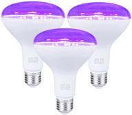 illuminate your blacklight party with 3 pack 15w led black light bulbs - perfect for body paint, fluorescent posters, and neon glow fun! логотип