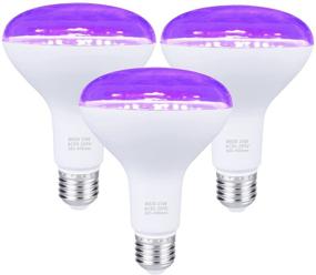 img 4 attached to Illuminate Your Blacklight Party with 3 Pack 15W LED Black Light Bulbs - Perfect for Body Paint, Fluorescent Posters, and Neon Glow Fun!