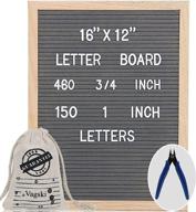 vagski gray felt letter board: 12x16 inches with 610 letters, numbers, and symbols logo