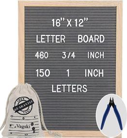 img 4 attached to Vagski Gray Felt Letter Board: 12x16 Inches with 610 Letters, Numbers, and Symbols