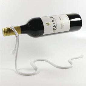 img 1 attached to Фантазия Мэджик висящий держатель для вина: уникальная плавающая иллюзия для кухонного декора дома (висящая верёвка)