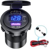 charger socket charge voltmeter motorcycle logo