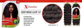 img 1 attached to 🌊 Get Ready for Waves! Outre Synthetic Hair Crochet Braids X-Pression Braid Deep Wave Loop 14" - Multi-Pack 4-PACK Deal