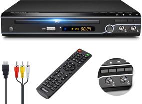 img 4 attached to 📀 Gueray HDMI-Compatible DVD Player for TV - All Region Free DVD CD Recorded Disc Player AV Output HD 1080P with Remote Control, Dual MIC & USB Support, Built-in PAL/NTSC System and Coaxial Port for TV Connection