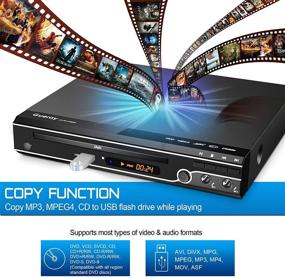 img 1 attached to 📀 Gueray HDMI-Compatible DVD Player for TV - All Region Free DVD CD Recorded Disc Player AV Output HD 1080P with Remote Control, Dual MIC & USB Support, Built-in PAL/NTSC System and Coaxial Port for TV Connection