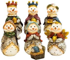 img 3 attached to Kurt Adler J7344 Snowmen Nativity