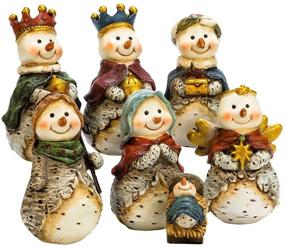 img 4 attached to Kurt Adler J7344 Snowmen Nativity