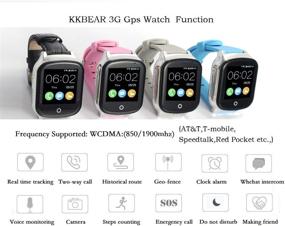 img 2 attached to 📱 KKBear 3G GPS Watch with Replaceable Strap: WiFi Phone, Real-time Tracking, Geo-Fence, SOS Alarm, Anti-Lost GPS Tracker for Kids & Elderly with Dementia or Alzheimer's