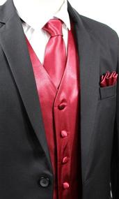 img 2 attached to 🎩 Satin Men Wedding Vest & Stylish Accessories: Ties, Cummerbunds & Pocket Squares by JAIFEI