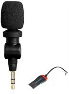 🎤 premium 3.5mm mini trs omnidirectional microphone sr-xm1 for dji osmo action, pocket, pocket 2 & gopro series cameras with luckybird usb reader logo