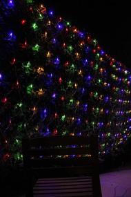 img 2 attached to 🎄 Enhance Your Christmas Décor with Joiedomi 200 LED Christmas Net Lights - Perfect for Indoor and Outdoor Celebrations, Christmas Eve Night Ambiance, Festive Tree and Bush Decoration (Multicolor)