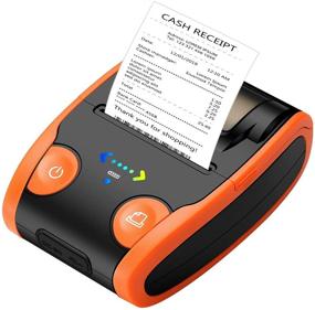 img 3 attached to 🖨️ Efficient Bluetooth Thermal Receipt Printers | 58mm Mobile Portable Printer for Office and Small Business | impresora térmica ESC/POS Printer compatible with Android/Windows Devices | 58mm Orange Receipt Printers