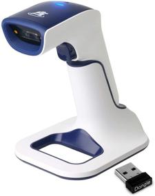 img 4 attached to 🔍 ScanAvenger Wireless Portable 1D Bluetooth Barcode Scanner with Stand: 3-in-1 Hand Scanners for Efficient Inventory Management - Handheld, Cordless & Rechargeable Scan Gun - Vibrating, USB Bar Code EAN-UPC Reader
