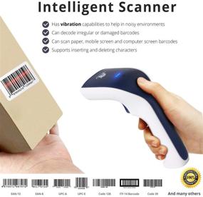 img 2 attached to 🔍 ScanAvenger Wireless Portable 1D Bluetooth Barcode Scanner with Stand: 3-in-1 Hand Scanners for Efficient Inventory Management - Handheld, Cordless & Rechargeable Scan Gun - Vibrating, USB Bar Code EAN-UPC Reader
