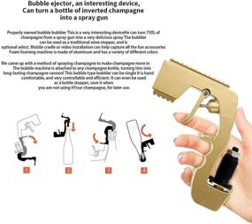 img 2 attached to 🍾 Alloy Bubbly Sparkling Champagne Gun with Adjustable Stopper – Perfect for Parties, Clubs, and Bars!