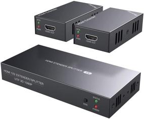img 4 attached to 🔌 HDMI Extender Splitter 1x2 1080P@60Hz Over Cat 5E/6/7 Ethernet Cable 50m (165ft) - 2 HDMI Loopout EDID Copy POC Function (1 Input 2 Output)