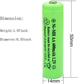 img 3 attached to Pack of 12 GEILIENERGY NiMH AA 600mAh 1.2V 🔋 Rechargeable Batteries | Ideal for Solar Lights, Garden Lights, Remotes, Mice