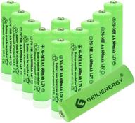 pack of 12 geilienergy nimh aa 600mah 1.2v 🔋 rechargeable batteries | ideal for solar lights, garden lights, remotes, mice logo