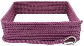 img 2 attached to 🚣 Extreme Max 3006.2629 BoatTector Burgundy Solid Braid MFP Anchor Line with Thimble - 3/8" x 50' - Improved SEO
