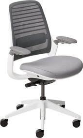 img 4 attached to 🪑 Grey Steelcase Series 1 Office Chair with Carpet Casters