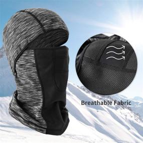 img 1 attached to 🏂 RUPUMPACK Balaclava Ski Face Mask: Windproof, Sun UV Protection, Cold Weather Thermal Hood for Motorcycle Cycling - Breathable Design