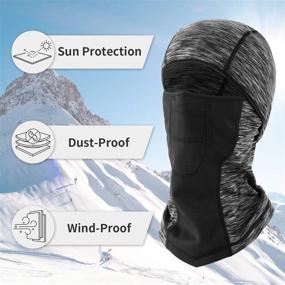 img 3 attached to 🏂 RUPUMPACK Balaclava Ski Face Mask: Windproof, Sun UV Protection, Cold Weather Thermal Hood for Motorcycle Cycling - Breathable Design