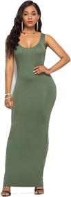 img 4 attached to Womens Sleeveless Bodycon Racerback 101 Green 1 XL