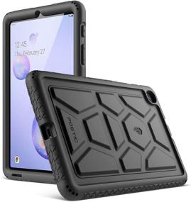 img 4 attached to 🐢 Samsung Galaxy Tab A 8.4 2020 Silicone Case Cover, Poetic TurtleSkin Series - Heavy Duty Shockproof, Kid-Friendly Design in Black