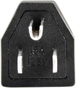 img 1 attached to 🔌 Черный прямой вилочный разъем, 15 Ампер, 120-125 Вольт, 2 полюса 3 провода - 4 штуки | Мужские заменительные вилки для удлинителя