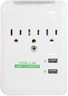 🔌 rnd wall power station: 3 ac plugs, 2 usb ports (3.4a), surge protection for iphone, ipad, samsung galaxy, lg, htc, moto & more logo