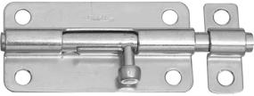 img 1 attached to 🔒 Zinc Plated National Hardware N151-654 V834 Barrel Bolt, 4 Inch